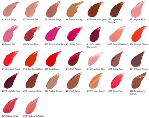 ysl lipstick colour swatch|YSL lipstick color chart.